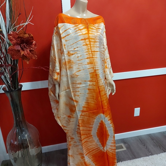 Africa Silk Adire Caftan - Picture 1 of 16